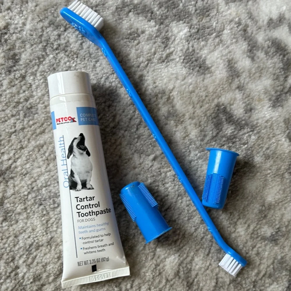 Pet Tarter Control Toothbrush Kit Finger Brushes
